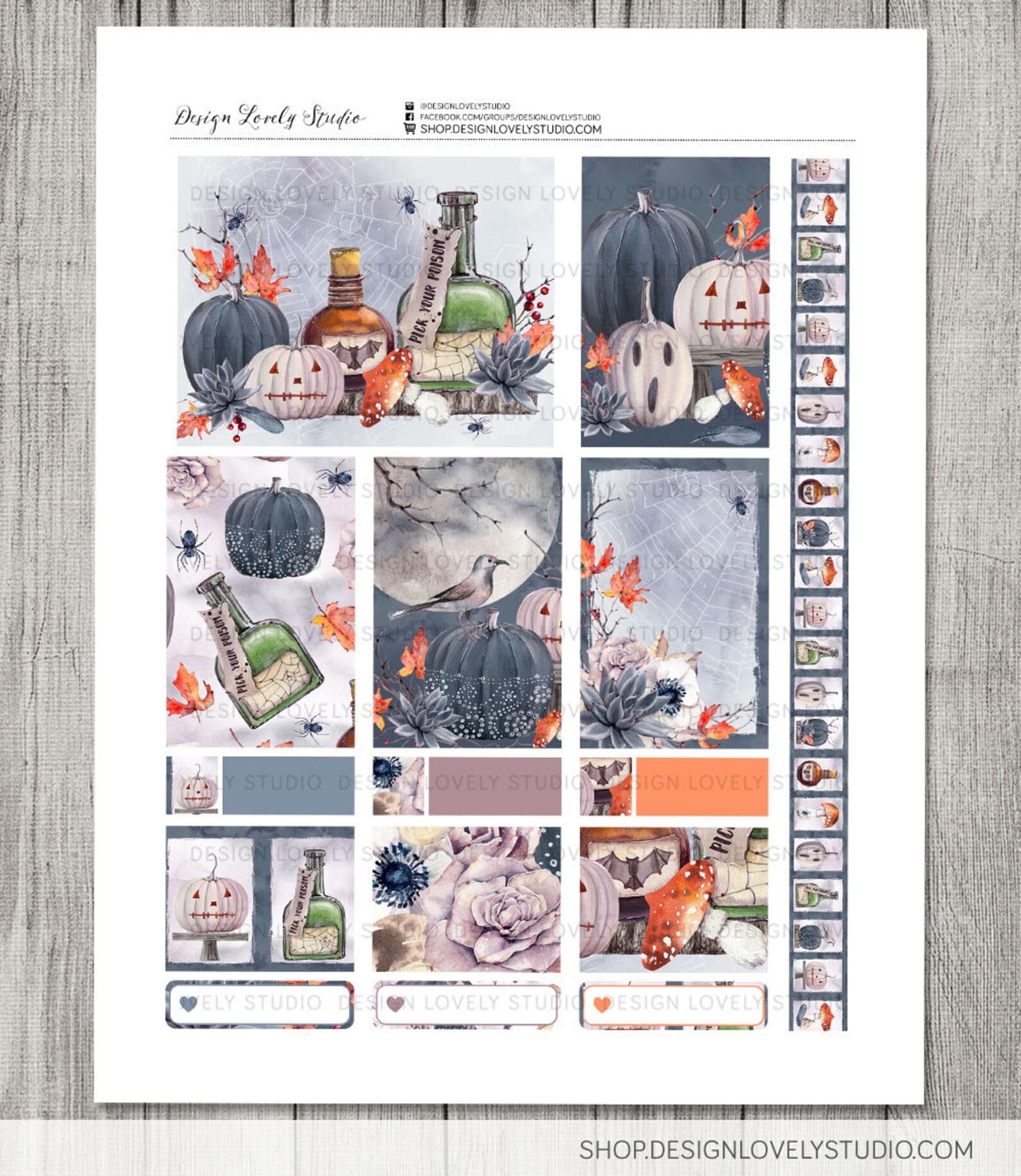 Printable Big Happy Planner Halloween Stickers Halloween - Etsy