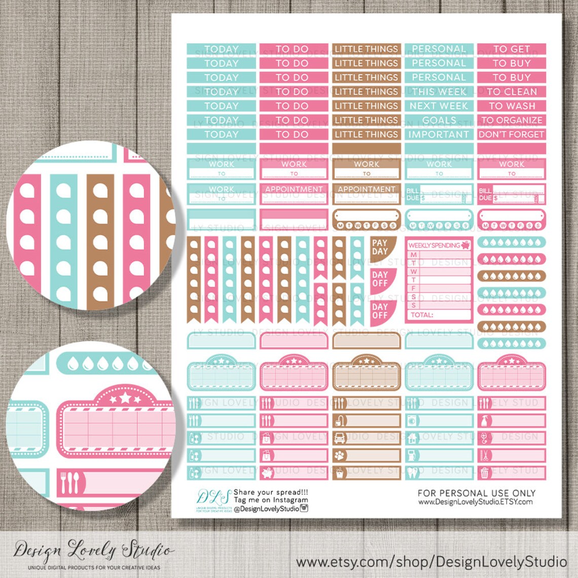Printable CHRISTMAS Planner Stickers Kit, for Erin Condren Vertical ...