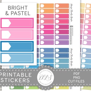 Druckbare Header Sticker, mehrfarbige Header Sticker, leere Header Sticker, funktionale Sticker, FS180