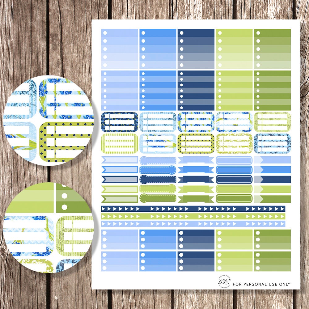 Horizontal Planner Kit EC Horizontal Planner Stickers Weekly | Etsy