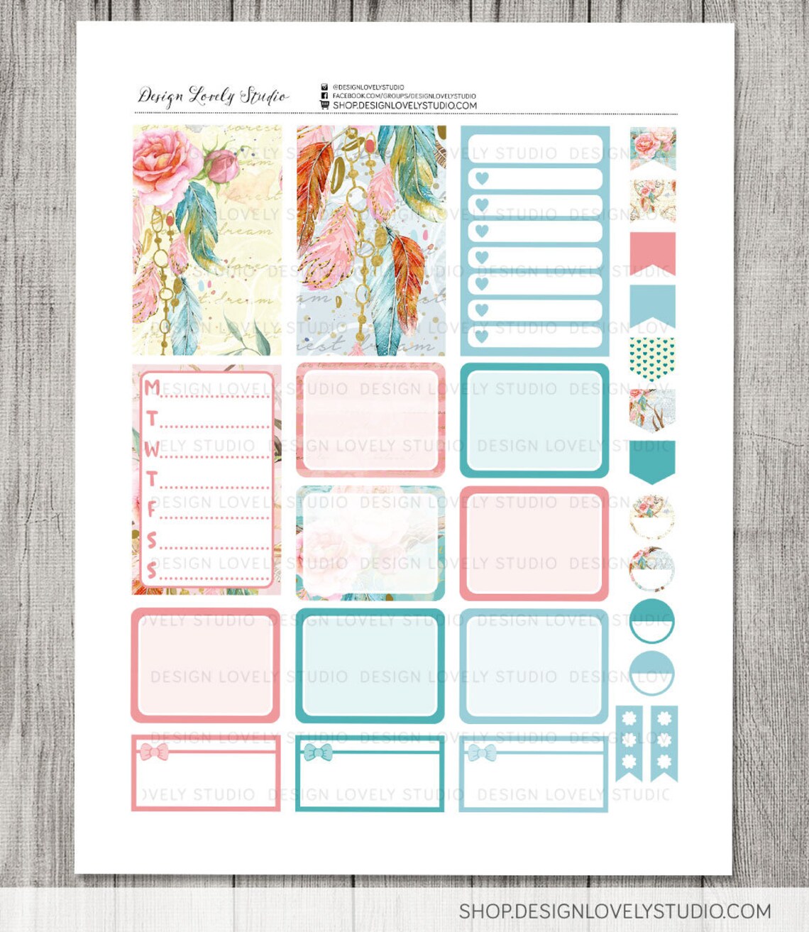 PRINTABLE Big Happy Planner Stickers Kit Dreamcatcher Planner | Etsy