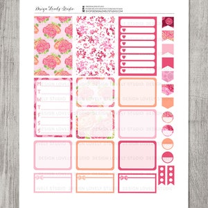 Big Happy Planner Printable Stickers, Weekly Planner Stickers Kit, Pink ...