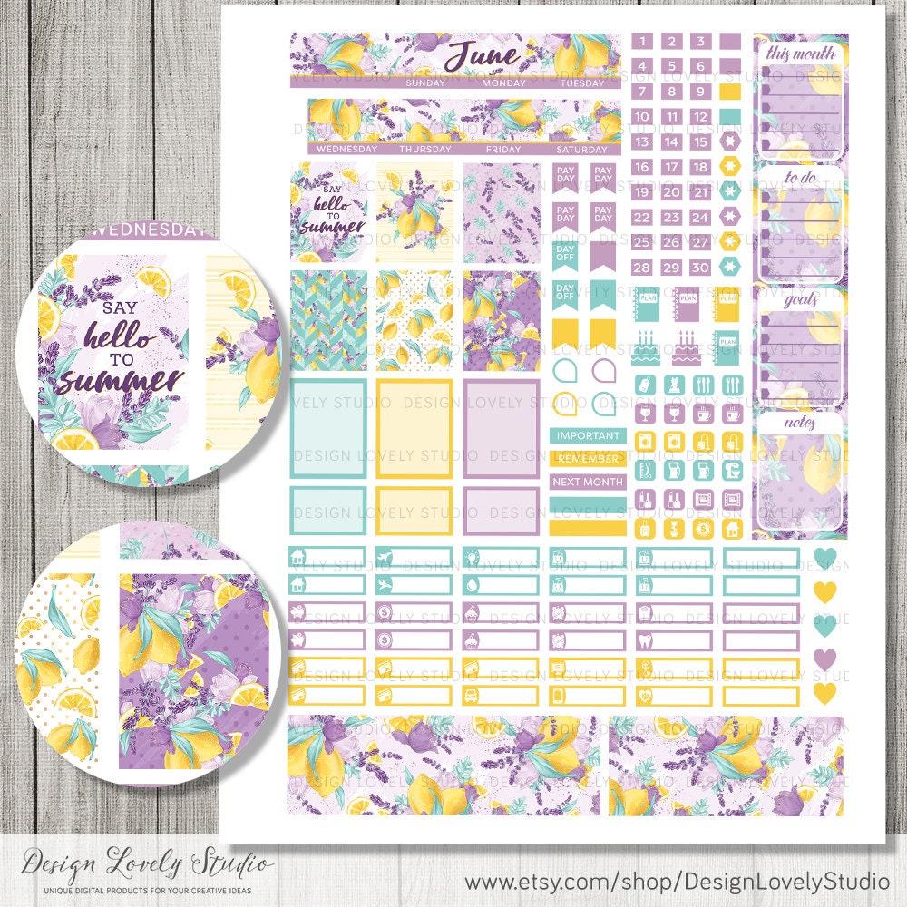 June Mini Happy Planner Stickers June Monthly Kit Mini Happy | Etsy