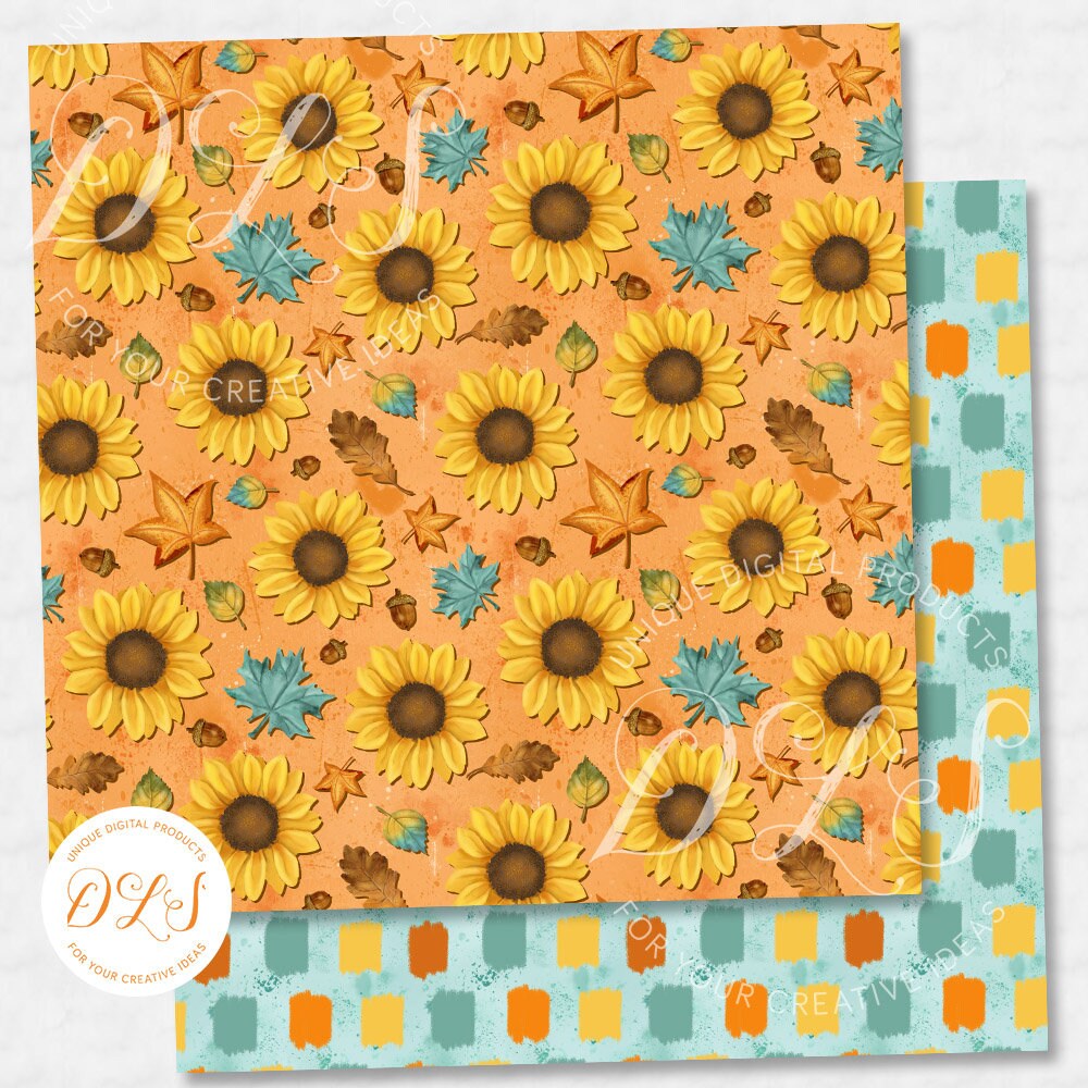 Fall Digital Paper Pumpkin Digital Paper Halloween Digital | Etsy