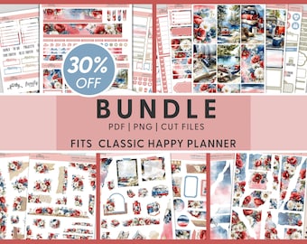 Lakeside Happy Planner Sticker Bundle | Summer Camping Planner Stickers | Lake Life Road Trip | Patriotic July 4th, BH165