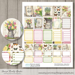 Printable SPRING Planner Stickers, Spring Floral Stickers Kit, March ...