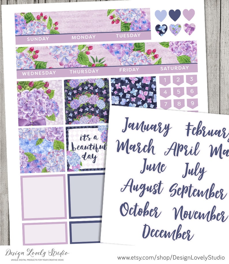 Big Happy Planner Printable Stickers, Floral Planner Stickers Printable ...