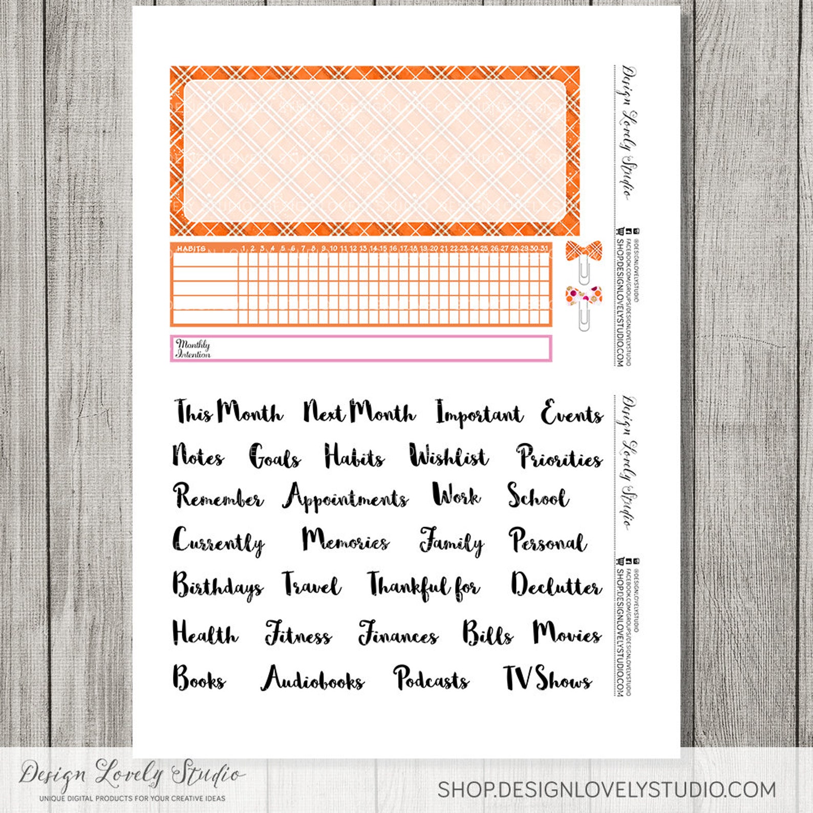 Monthly Nov Notes November Notes Page Stickers Printable Planner Stickers Erin - Etsy