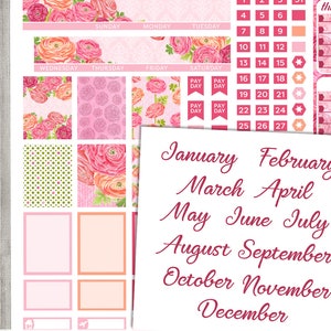 Mini Happy Planner Monthly Stickers Kit, Printable Monthly Planner ...