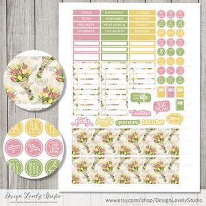 Happy Planner APRIL Monthly Kit, Printable April Planner Stickers ...