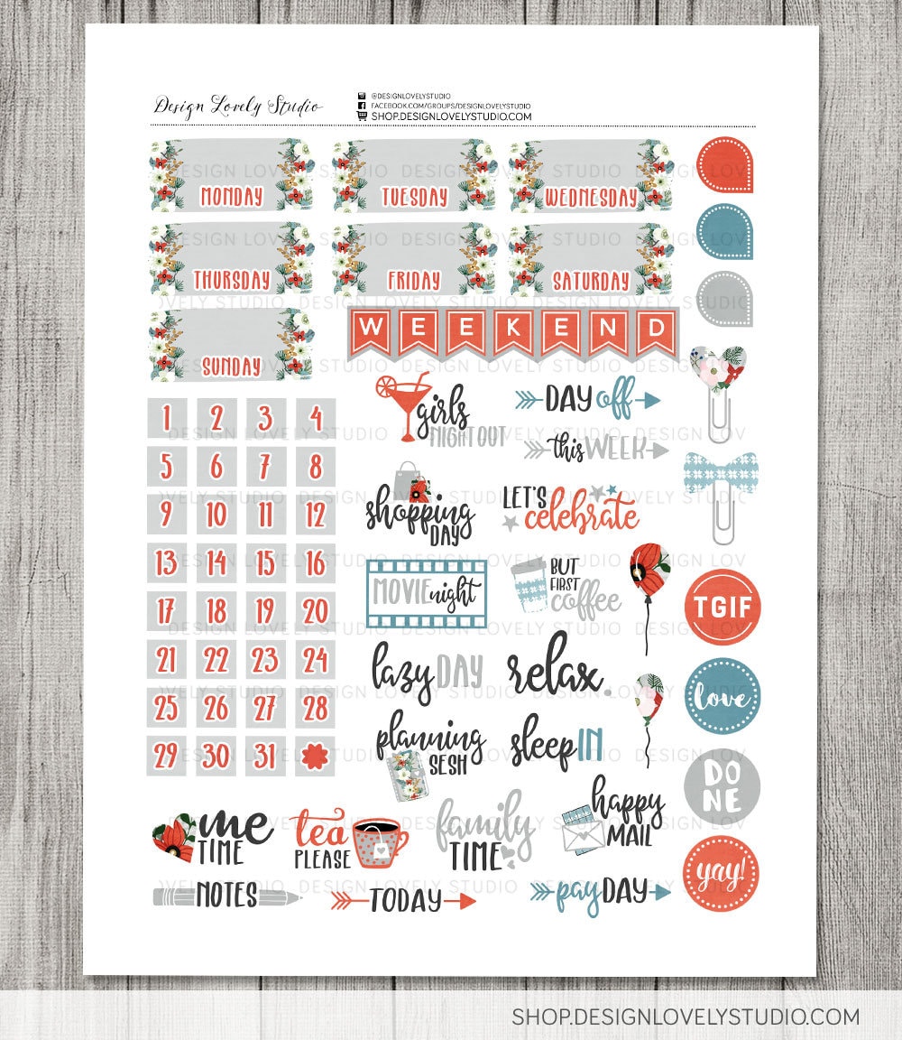 Big Happy Planner Christmas Stickers Kit Printable Christmas - Etsy
