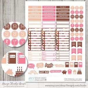 Printable FEBRUARY Monthly Planner Kit, Digital Planner Stickers ...