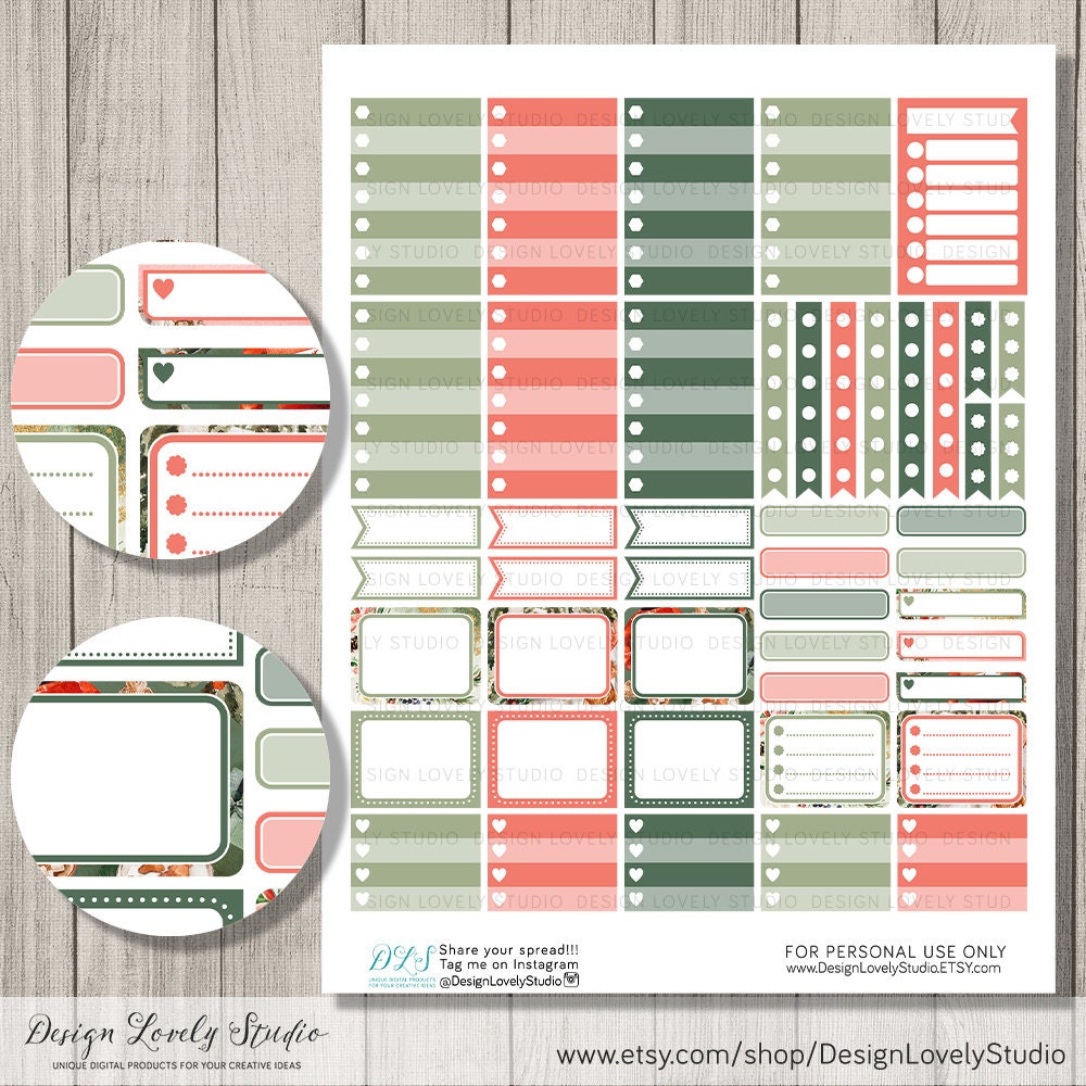 Christmas Planner Stickes Happy Planner Printable Stickers - Etsy
