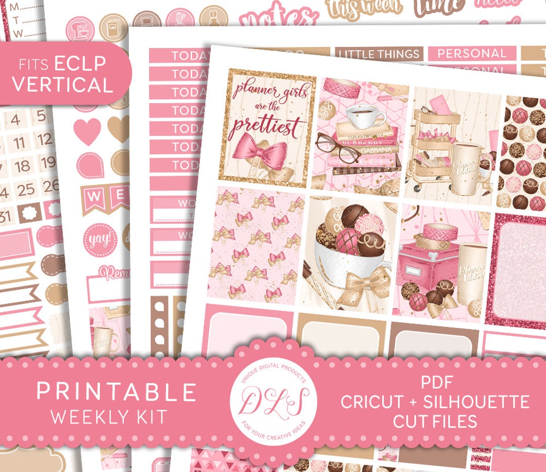 Planner Girl Printable Stickers Kit Girl Boss Planner Stickers Fits