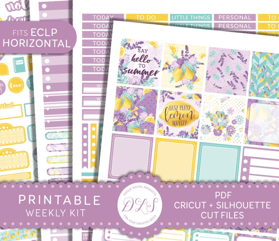 Weekly Planner Printable, Erin Condren Horizontal Printable, Summer ...