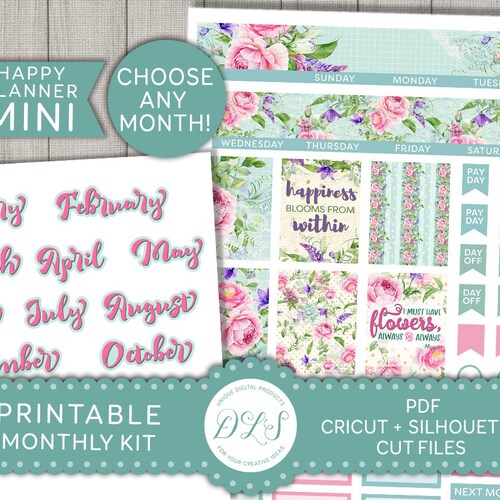 Mini Happy Planner February Planner Stickers Kit Printable - Etsy