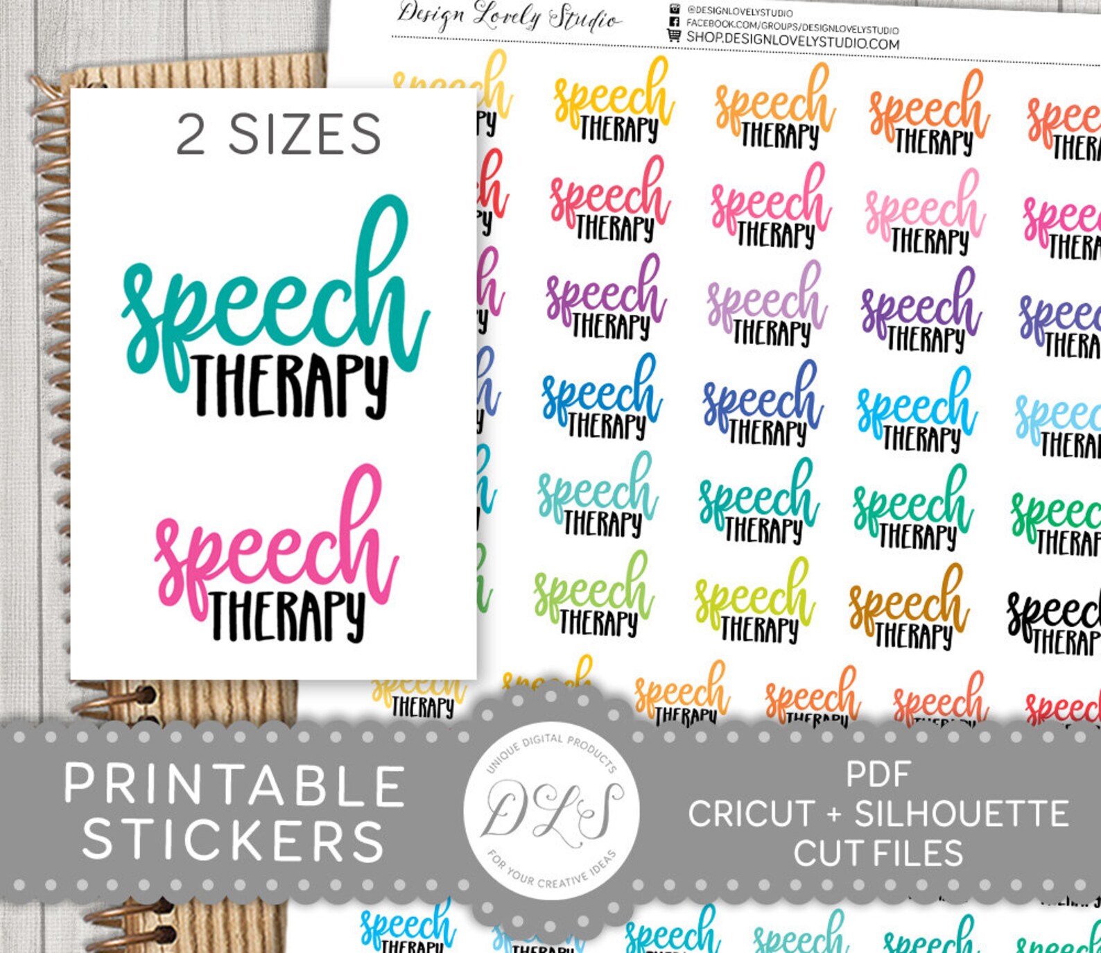 SPEECH THERAPY Script Planner Stickers, Printable Script Planner ...