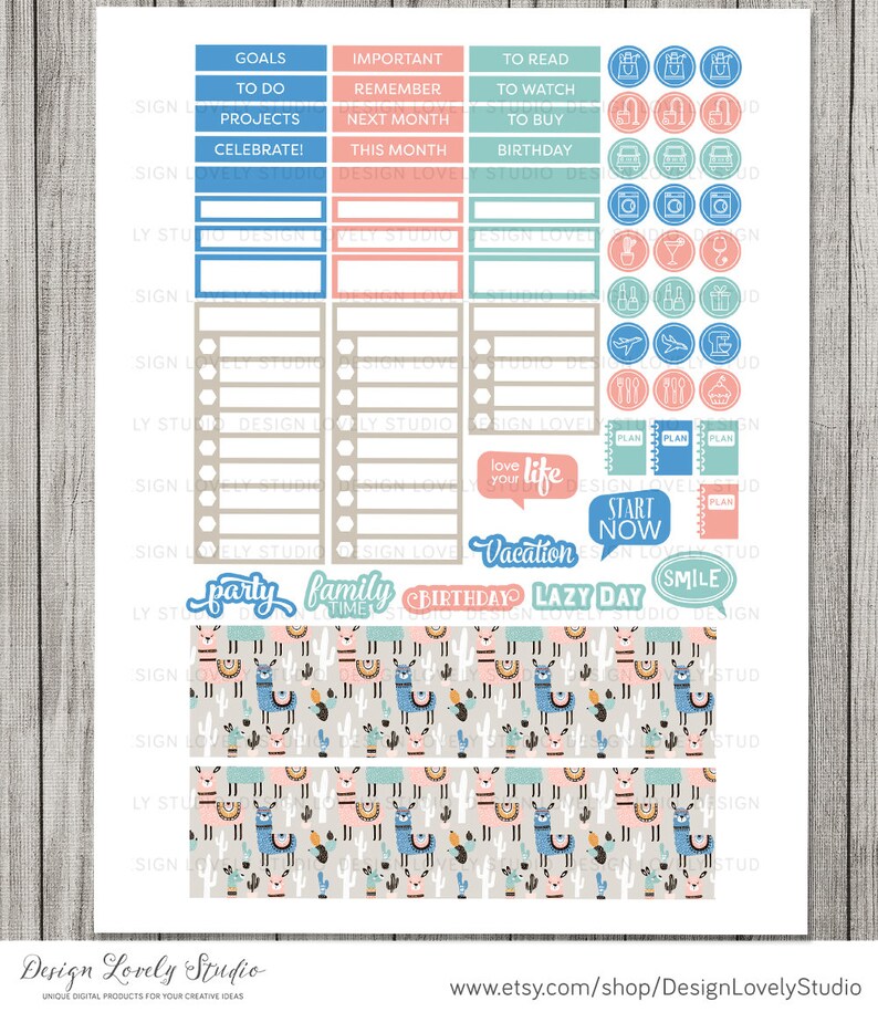 Happy Planner Printable Monthly Planner Stickers Printable | Etsy