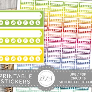 Habit Tracker, Habit Tracking Sticker, Habit Sticker, Habit Box Planner Stickers, Functional Planner Stickers, Printable Habit Sticker FS103