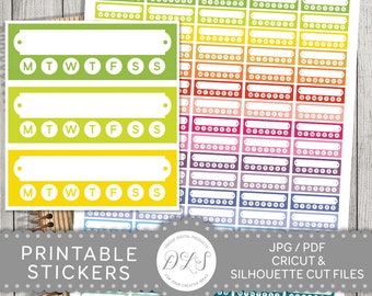 Habit Tracker, Habit Tracking Sticker, Habit Sticker, Habit Box Planner Stickers, Functional Planner Stickers, Printable Habit Sticker FS103