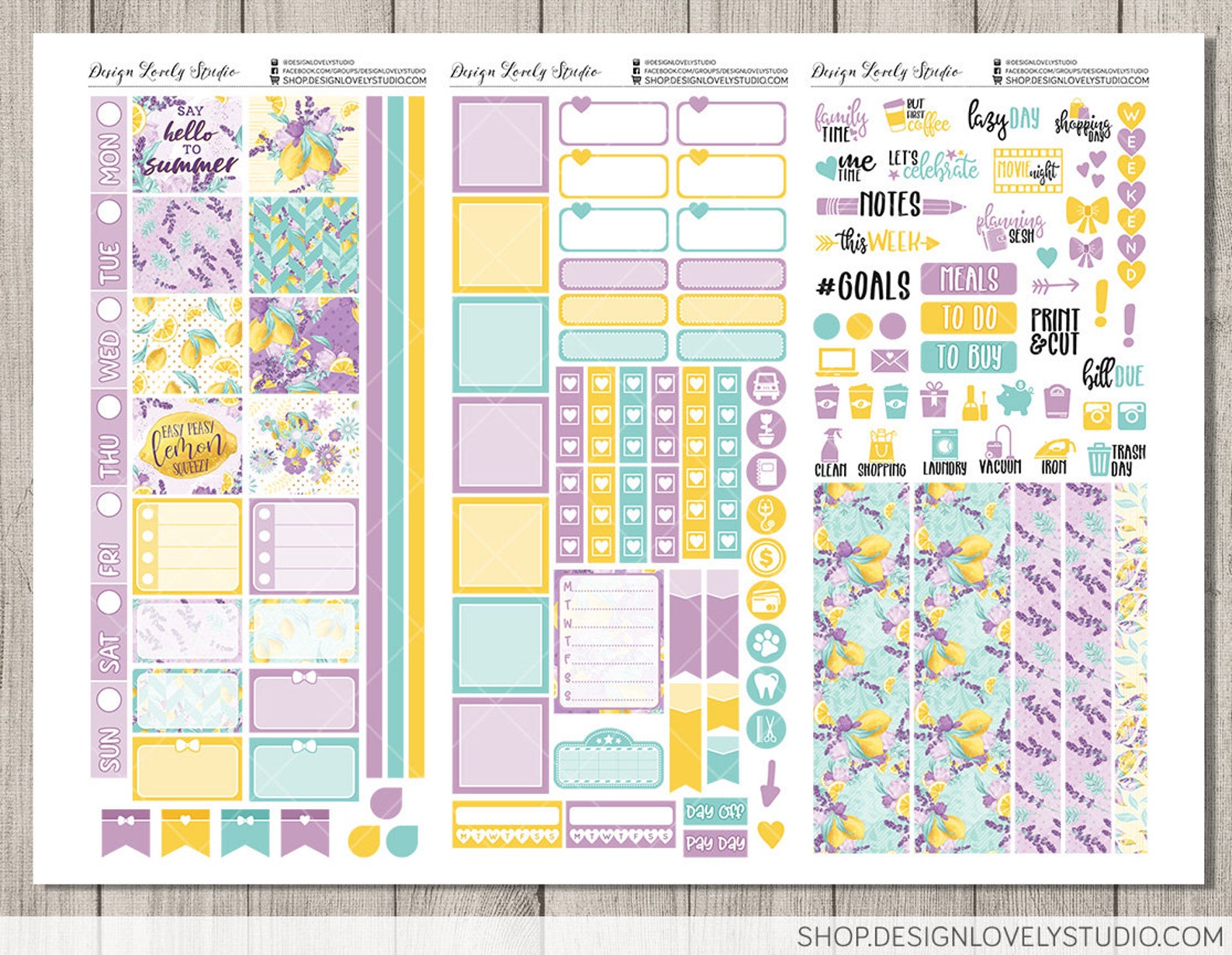 HOBONICHI Weeks Printable Stickers Kit Summer Planner - Etsy