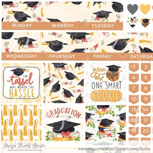 Graduation Planner Stickers Kit, Big Happy Planner Monthly Kit ...