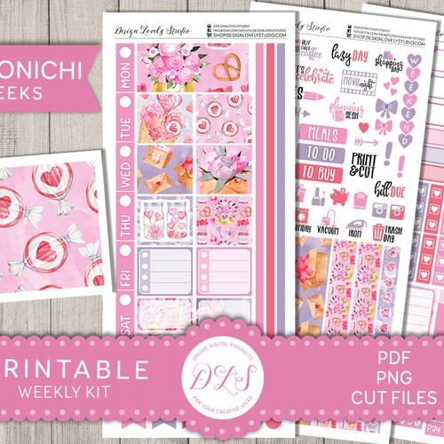 FALL Planner Stickers Printable HOBONICHI Weeks Stickers Kit - Etsy