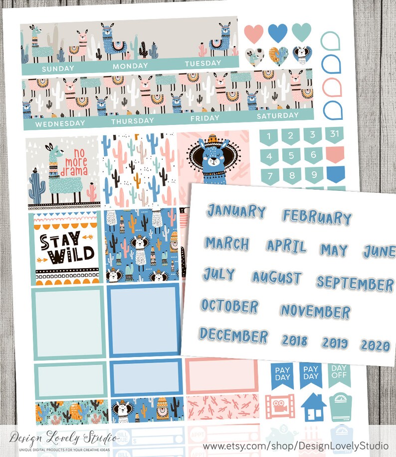 Happy Planner Printable Monthly Planner Stickers Printable | Etsy