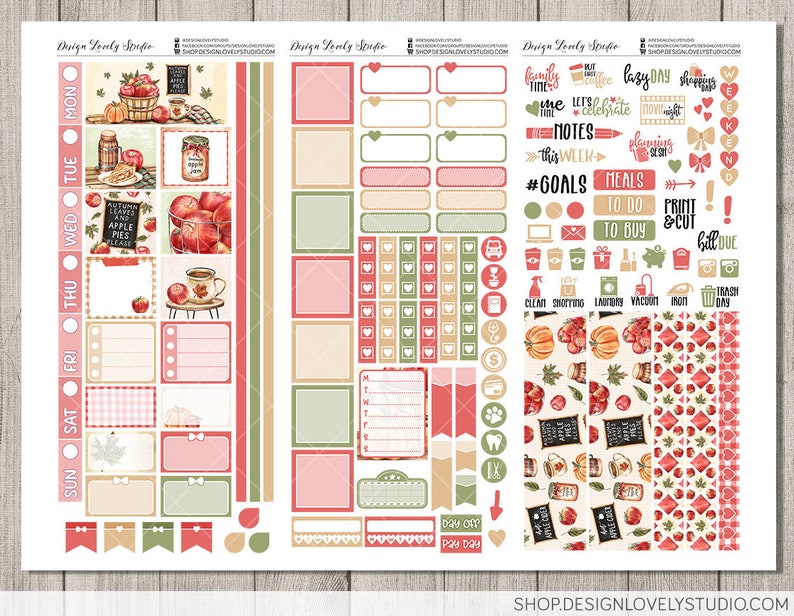 HOBONICHI WEEKS Fall Planner Stickers Printable Planner | Etsy