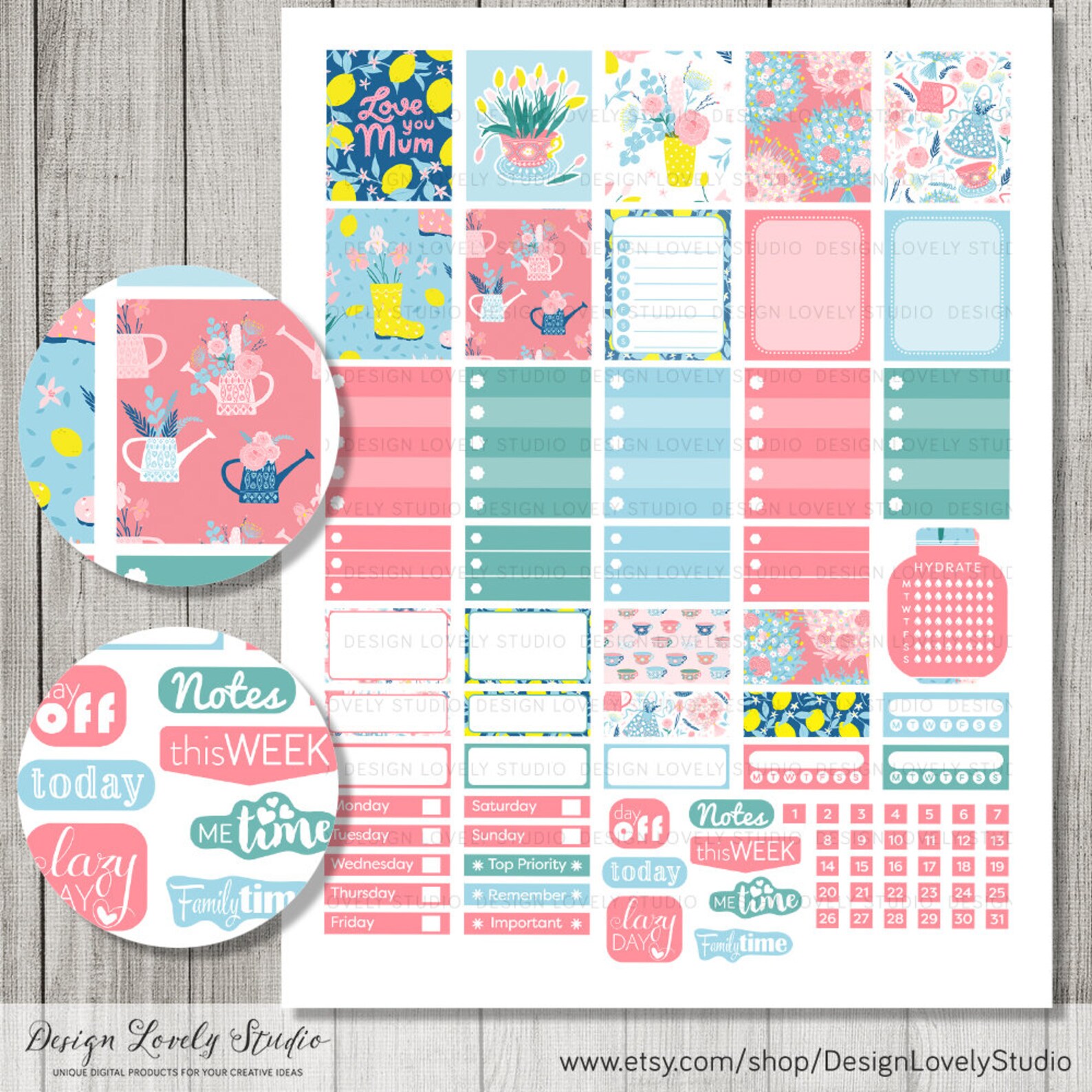 PRINTABLE Mothers Day Planner Stickers Mini Happy Planner - Etsy