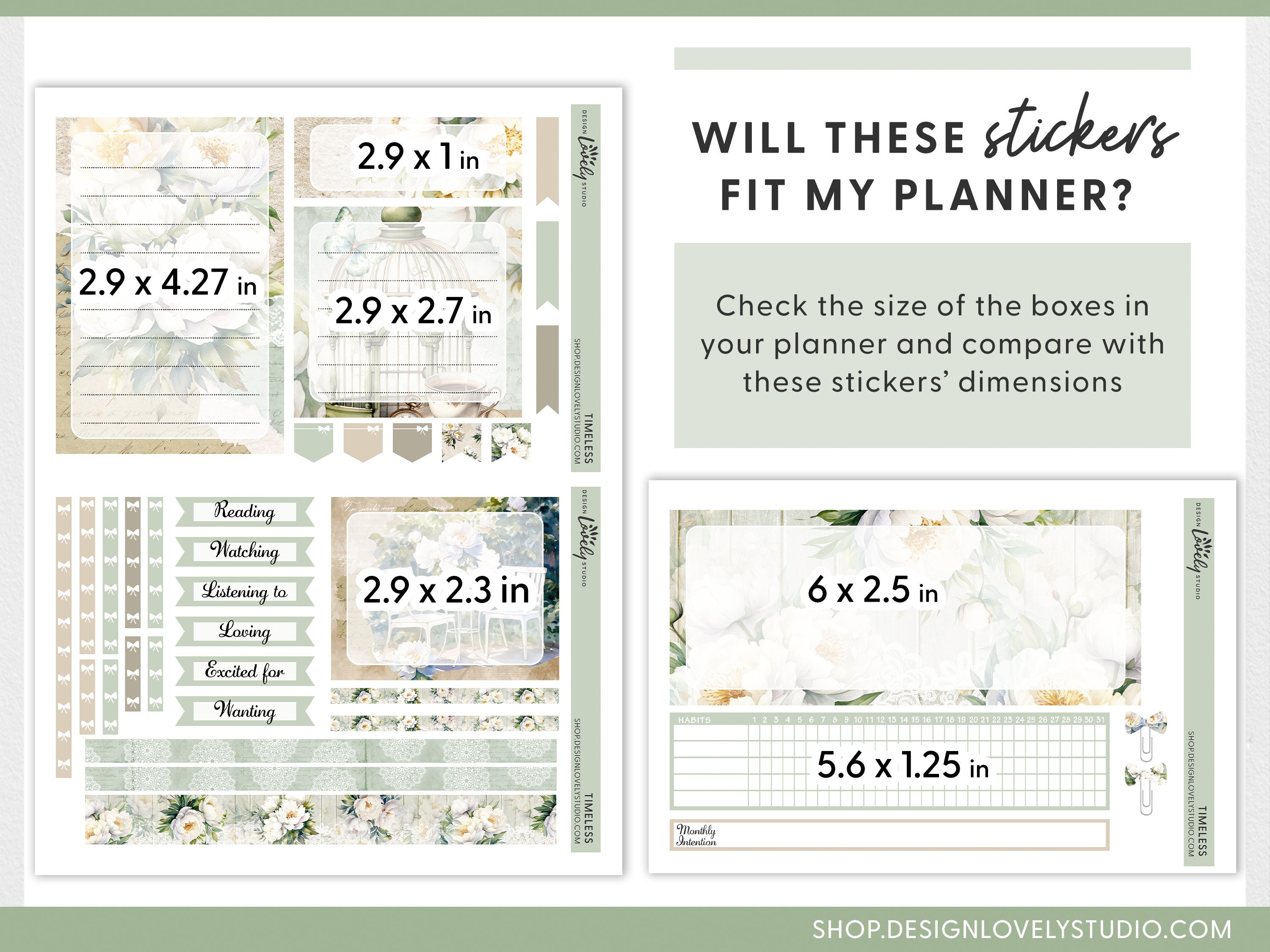 June Notes June Notes Page Kit, May Notes Page Kit, Floral Notes Page Stickers ...