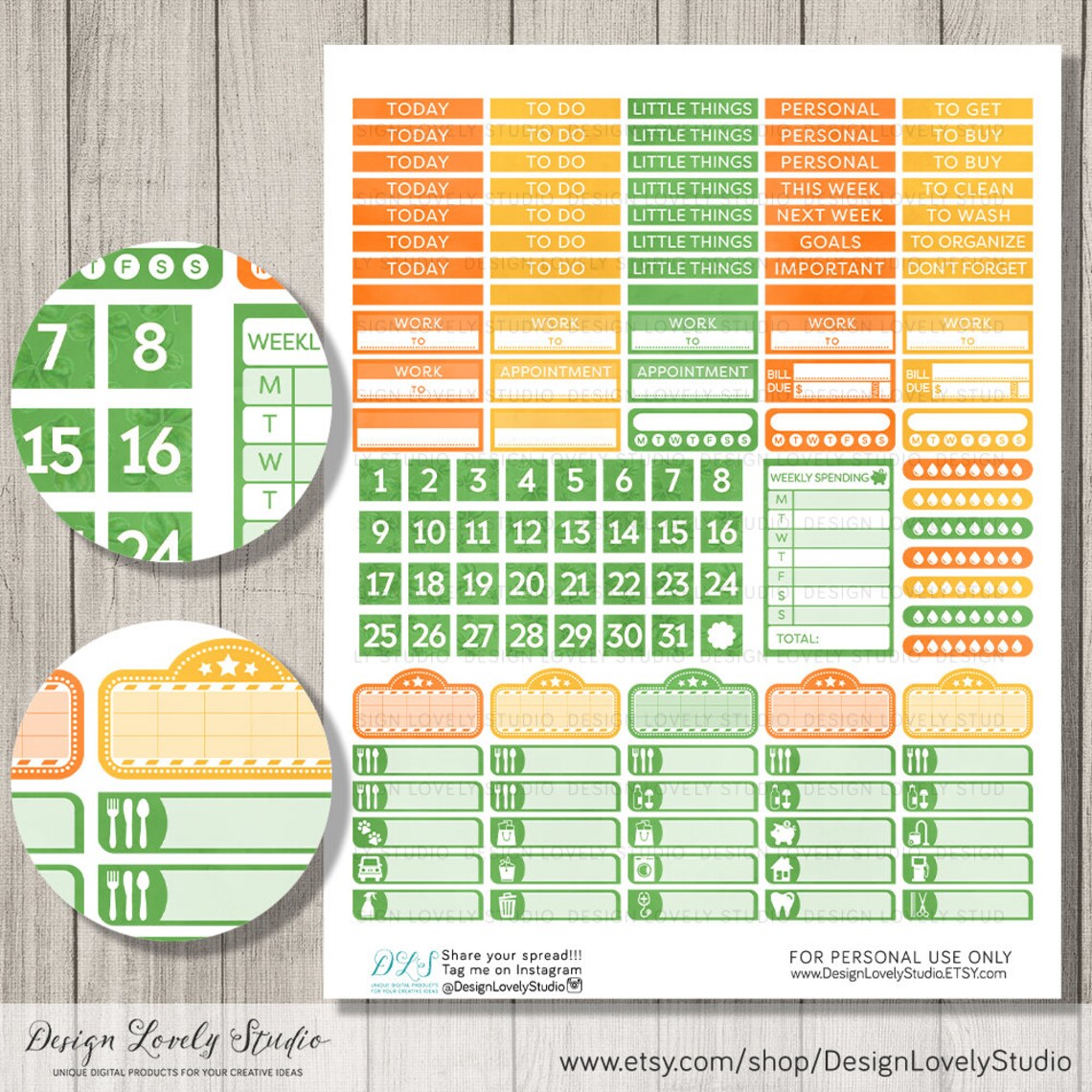 Printable St. Patrick's Day Planner Stickers Happy - Etsy
