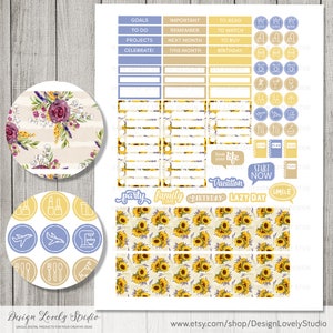 AUGUST Planner Stickers, Happy Planner Monthly Stickers, Summer Monthly ...