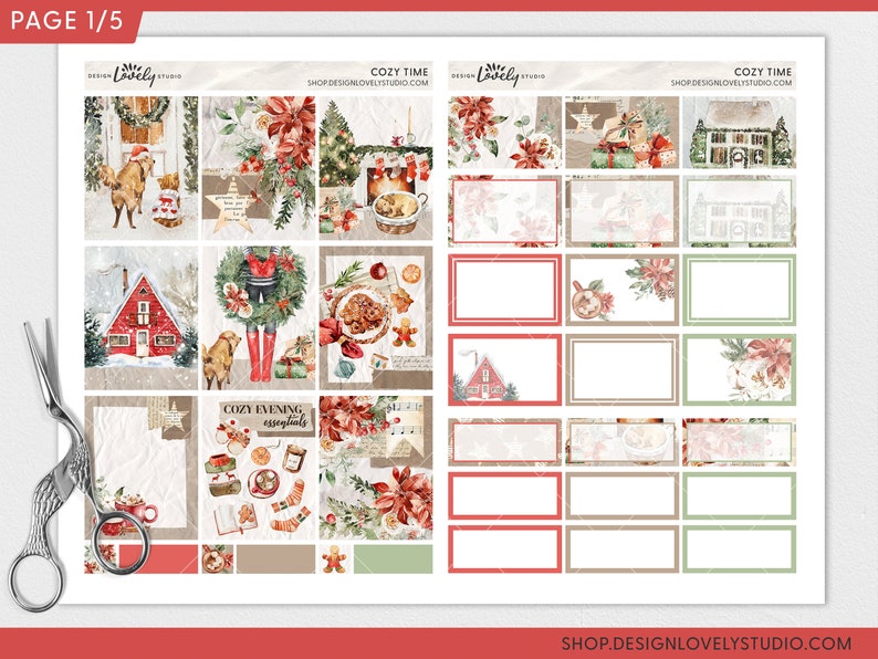 Christmas Planner Stickers Printable Planner Stickers - Etsy