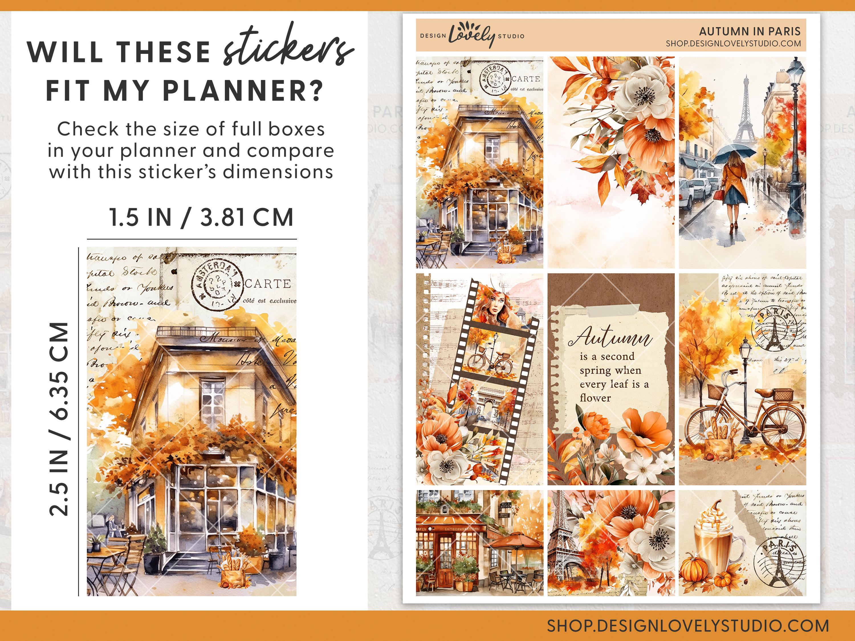 Printable Autumn Planner Stickers Bundle, Fall Monthly Kit, Weekly ...