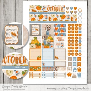 October Happy Planner, Happy Planner October Monthly Kit, October ...