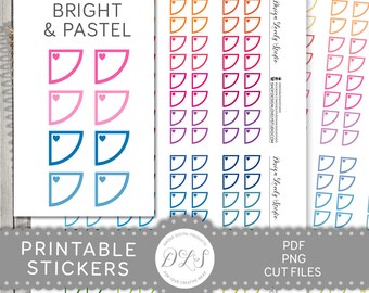 PRINTABLE Corner Planner Stickers, Multicolor Corner Planner Stickers, Corner Flags Stickers, Functional Planner Stickers, Cut Files, FS189