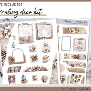 Printable Winter and Christmas Planner Stickers Bundle, December ...