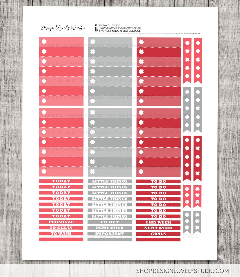 Big Happy Planner Valentine's Day Stickers Kit Printable - Etsy