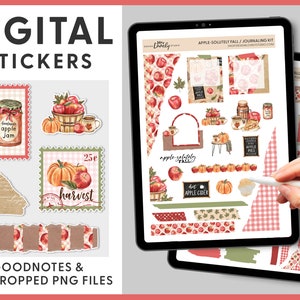 Goodnotes digitale Sticker, Herbst Sticker, Journaling Sticker, Sticker für Journaling, DJ111