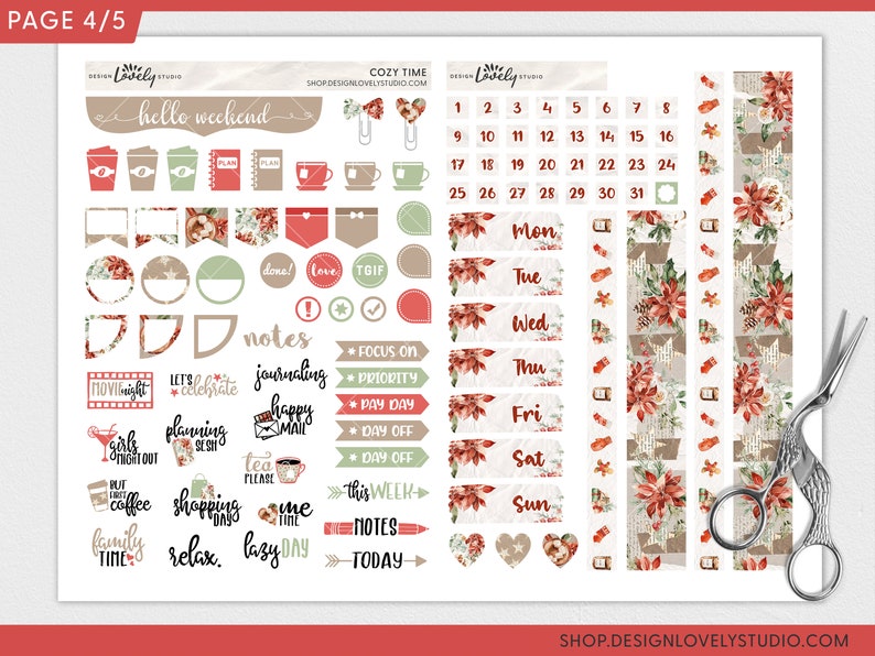 Christmas Planner Stickers Printable Planner Stickers - Etsy