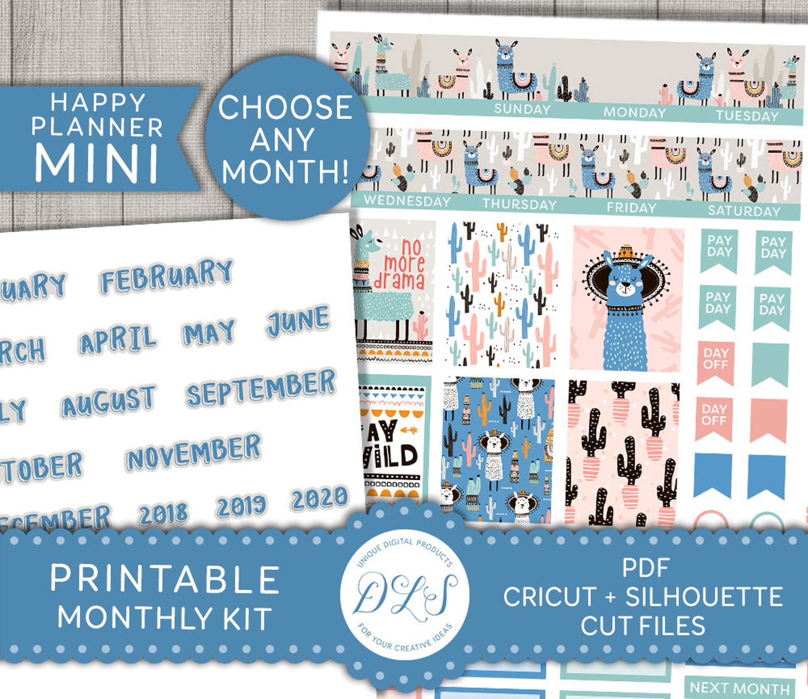 Mini Happy Planner Monthly Sticker Kit Mini Happy Planner - Etsy