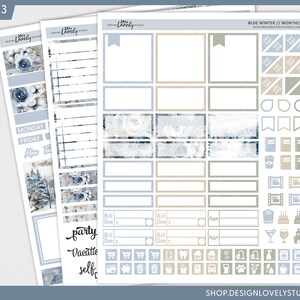 January Monthly Sticker Kit, January Planner Stickers, New Year ...