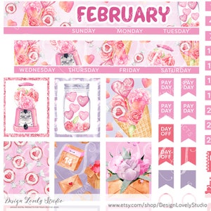 FEBRUARY Monthly Kit, Mini Happy Planner Printable February Planner ...