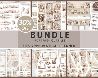 Book Lover Planner Stickers Bundle, Monthly Weekly Journaling Sticker Kit, Erin Condren, Printable, Bookish, Reading, Bookworm, BV132