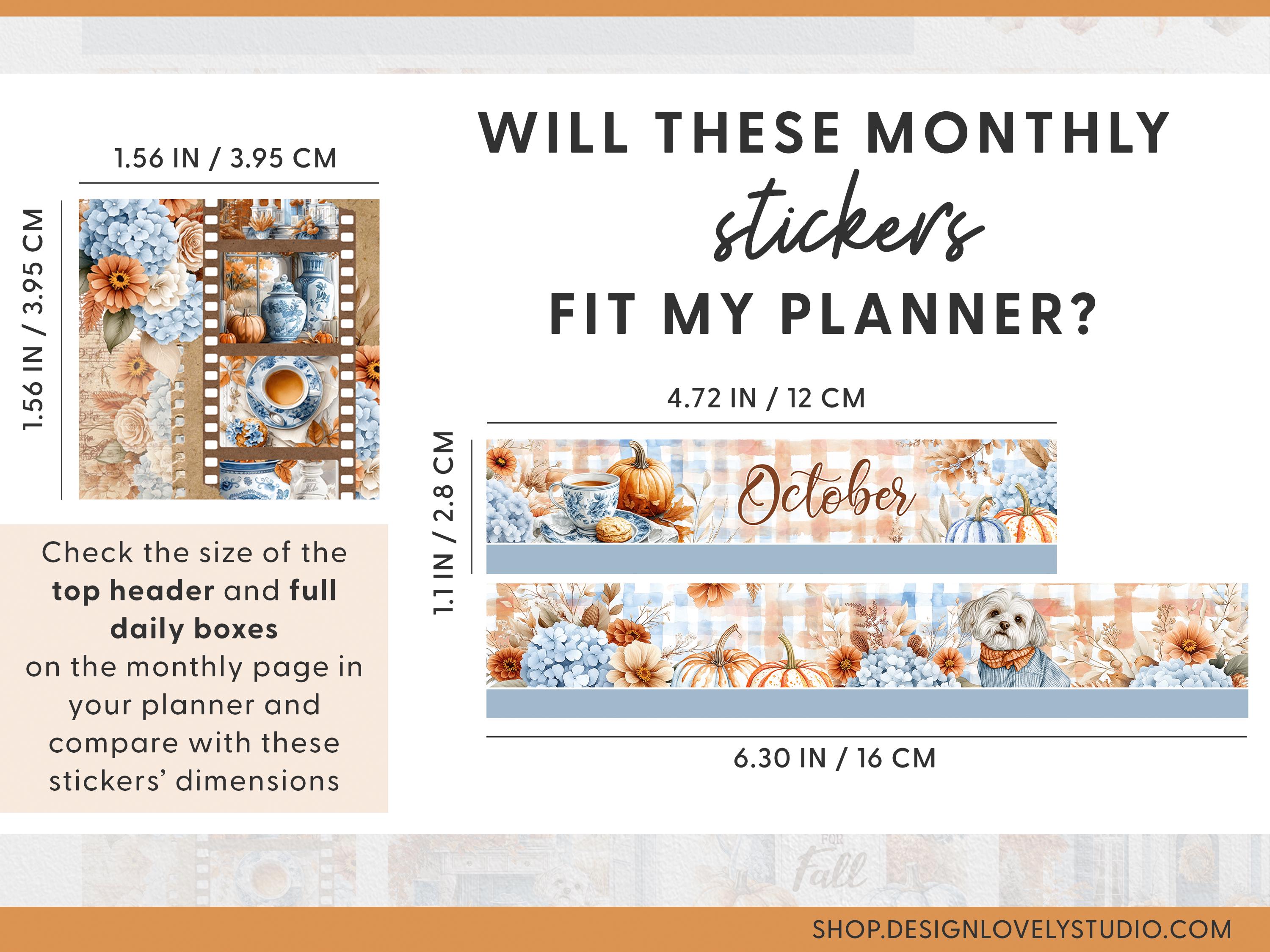 Cozy Fall Sticker Bundle, Printable Planner Kits for Happy Planner ...