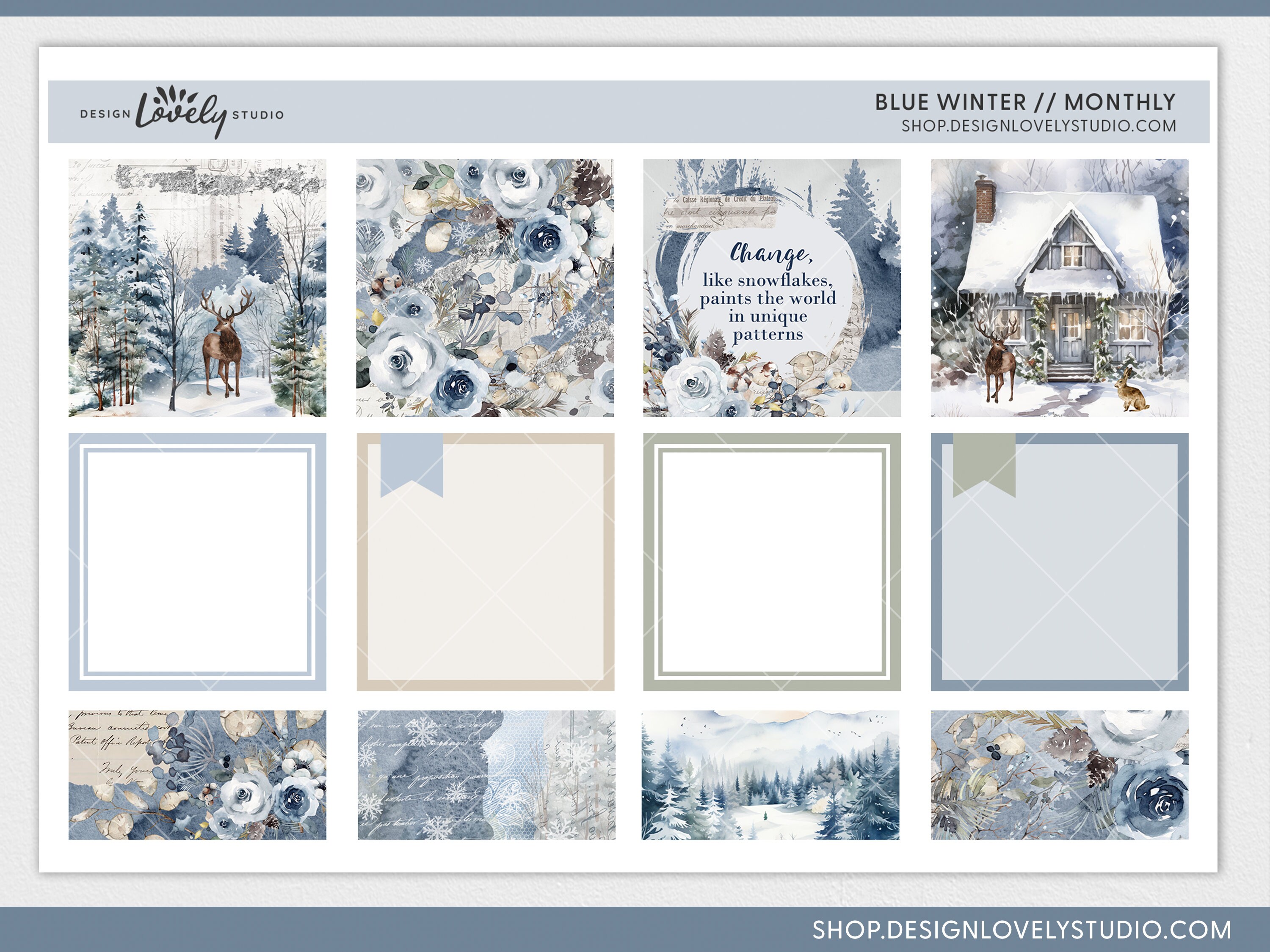 January Kit Sticker Printable January Monthly Sticker Kit, New Year Planner Stickers ...