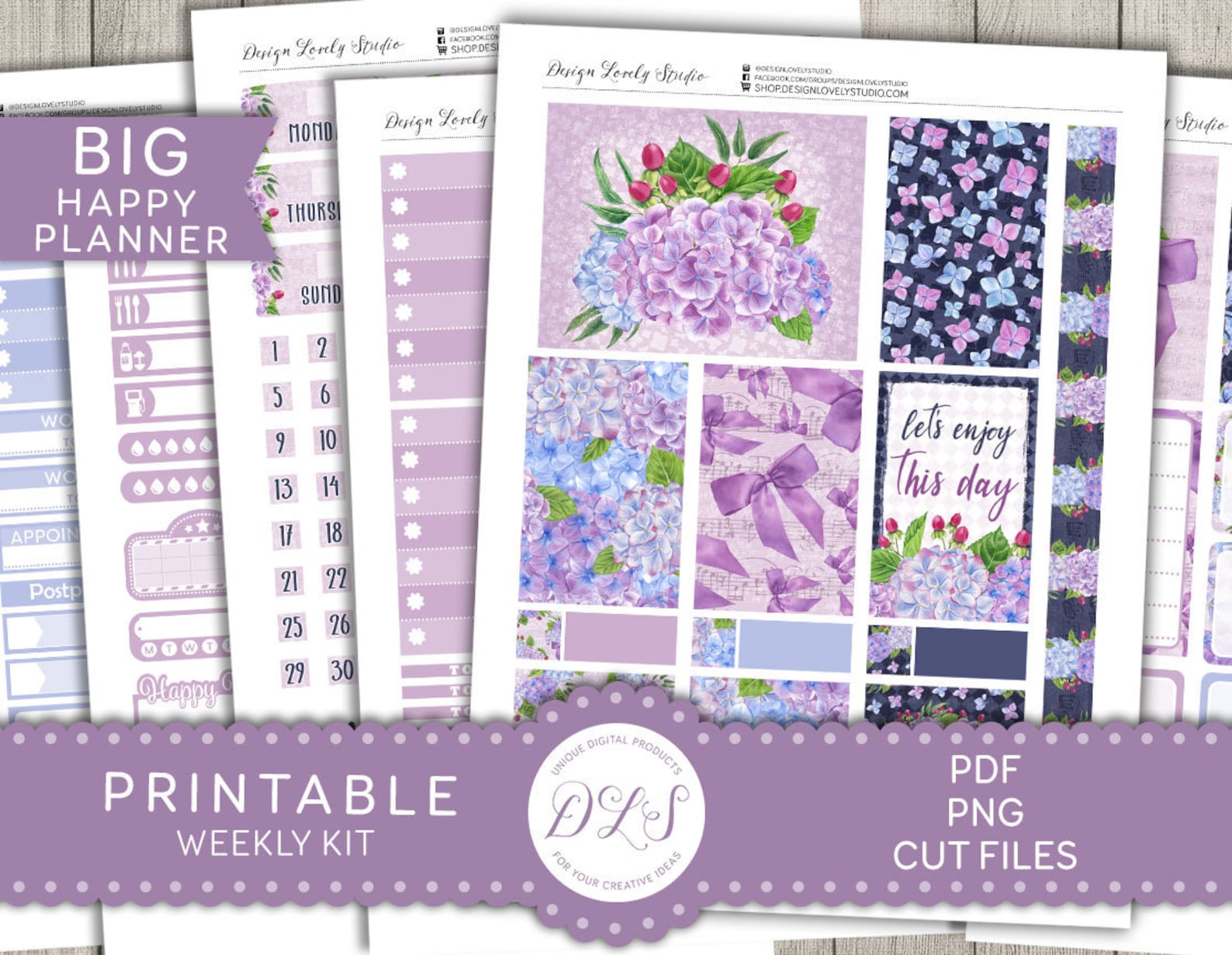 Big Happy Planner Printable Stickers, Weekly Planner Stickers Kit ...