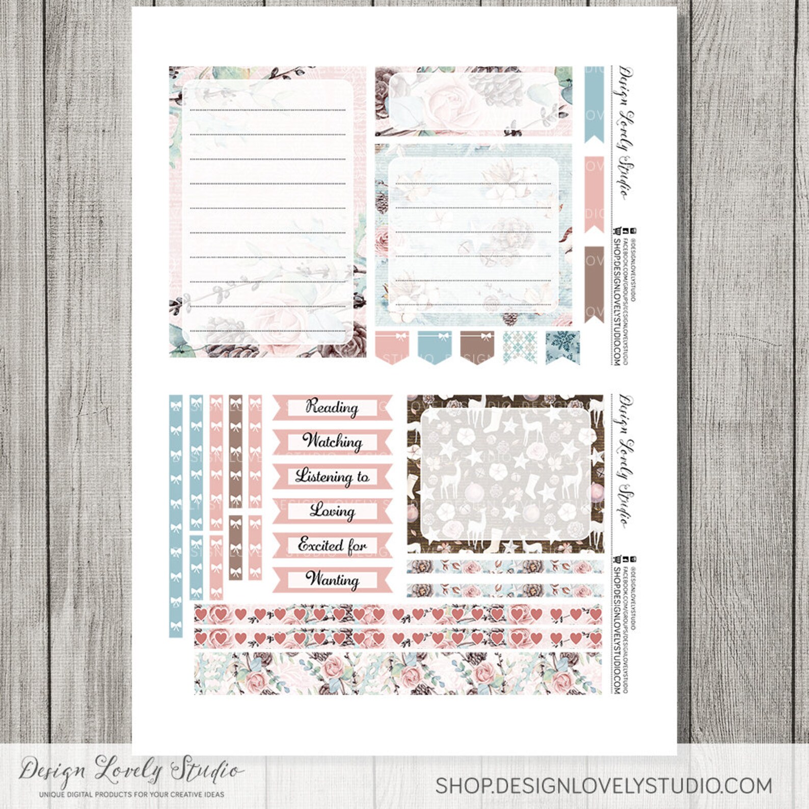 January Note Template Printable JANUARY Notes Page Stickers, January Planner Kit, New Year ...