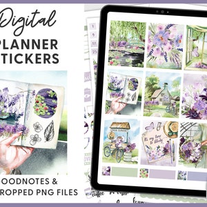 Autocollants de planificateur numérique, autocollants de planificateur de printemps, kit hebdomadaire de printemps, autocollants Goodnotes pré-recadrés, autocollants Ipad, DG127